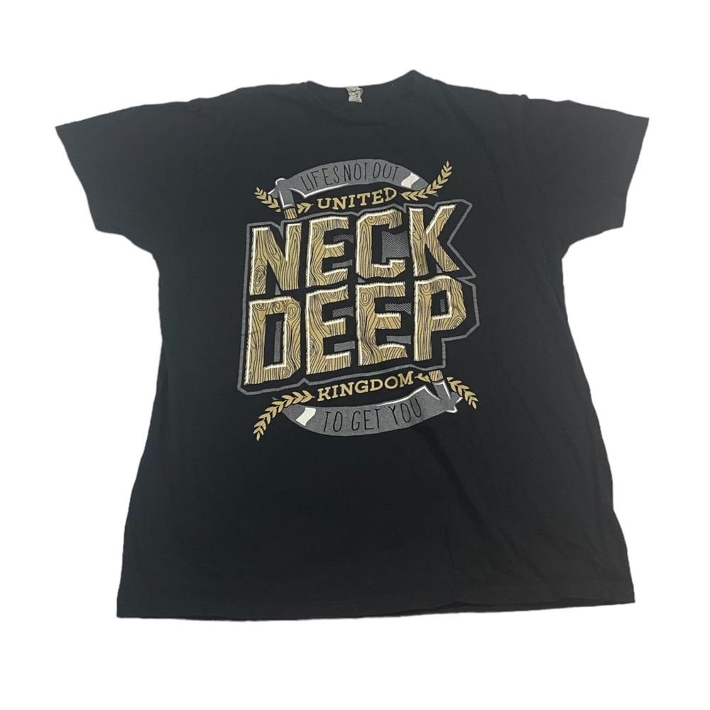 Neck Deep Pop Punk T-Shirt Emo Music Rock Me Medium Concert Tour Tee Black